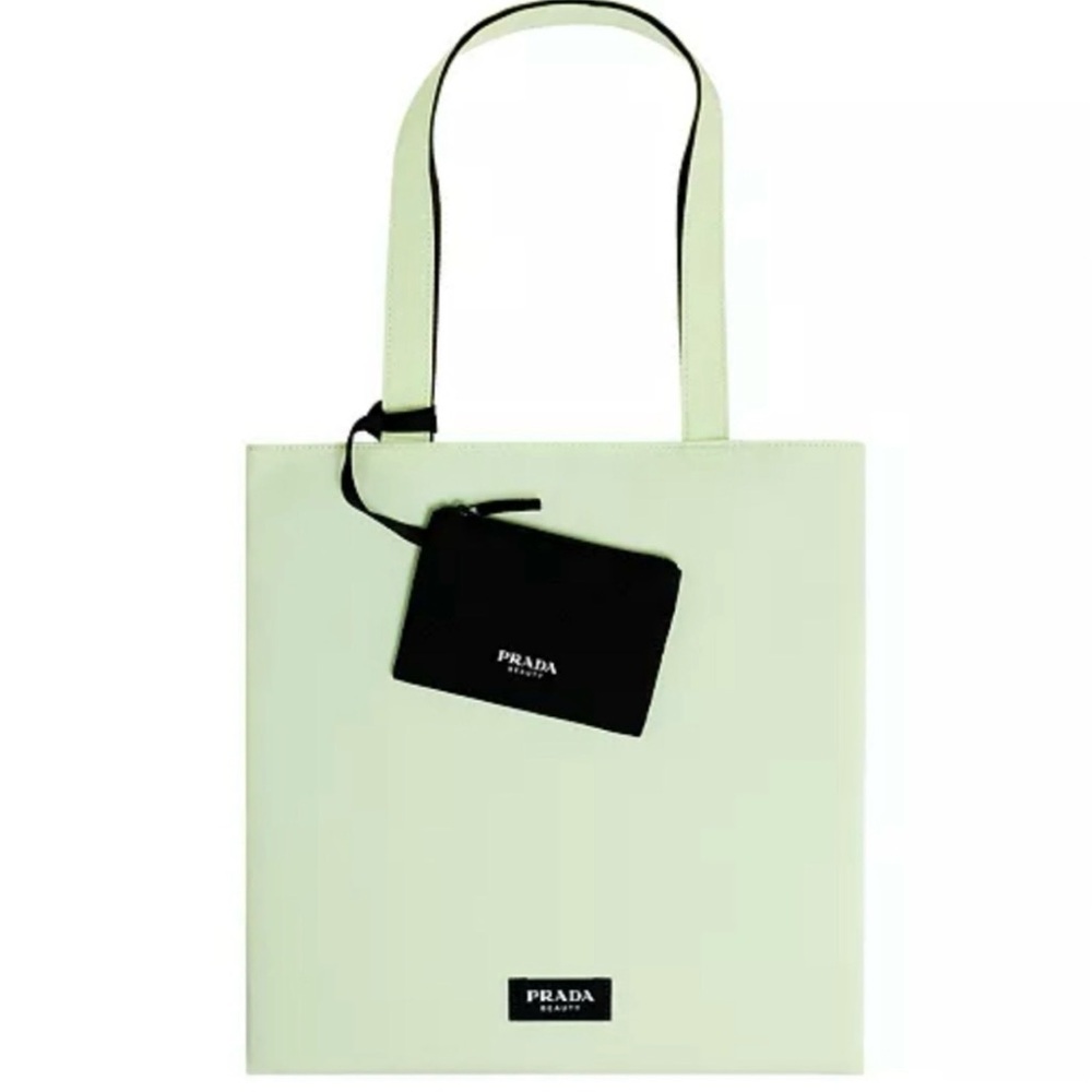 Prada Beauty Reversible Fabric Tote With Pouch NWT - Picture 1 of 7